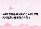 9寸显示器是多少厘米（9寸显示屏尺寸是多少厘米简介介绍）