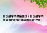 什么是车架号后四位（什么是车架号架号后4位在哪里看简介介绍）