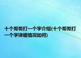 十个哥哥打一个字介绍(十个哥哥打一个字详细情况如何)