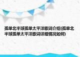 孤单北半球孤单太平洋歌词介绍(孤单北半球孤单太平洋歌词详细情况如何)