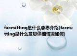 facesitting是什么意思介绍(facesitting是什么意思详细情况如何)