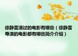 徐静蕾演过的电影有哪些（徐静蕾导演的电影都有哪些简介介绍）