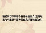 嘎啦果与苹果哪个营养价值高介绍(嘎啦果与苹果哪个营养价值高详细情况如何)