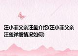 汪小菲父亲汪玺介绍(汪小菲父亲汪玺详细情况如何)