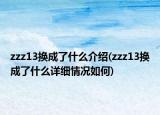 zzz13换成了什么介绍(zzz13换成了什么详细情况如何)