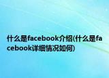 什么是facebook介绍(什么是facebook详细情况如何)
