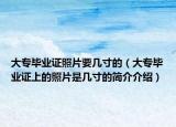 大专毕业证照片要几寸的（大专毕业证上的照片是几寸的简介介绍）