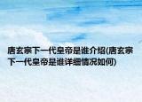 唐玄宗下一代皇帝是谁介绍(唐玄宗下一代皇帝是谁详细情况如何)