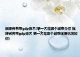 福建省各市gdp排名(第一名是哪个城市介绍 福建省各市gdp排名 第一名是哪个城市详细情况如何)
