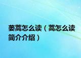 蒌蒿怎么读（蒿怎么读简介介绍）