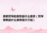 煮鹤焚琴的意思是什么意思（焚琴煮鹤是什么意思简介介绍）