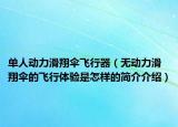 单人动力滑翔伞飞行器（无动力滑翔伞的飞行体验是怎样的简介介绍）