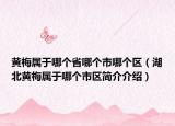 黄梅属于哪个省哪个市哪个区（湖北黄梅属于哪个市区简介介绍）