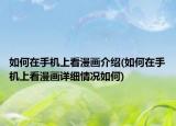 如何在手机上看漫画介绍(如何在手机上看漫画详细情况如何)