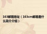 163邮箱地址（163cm邮箱是什么简介介绍）
