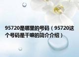 95720是哪里的号码（95720这个号码是干嘛的简介介绍）