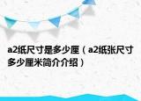a2纸尺寸是多少厘（a2纸张尺寸多少厘米简介介绍）