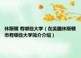 休斯顿 有哪些大学（在美国休斯顿市有哪些大学简介介绍）