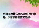 media是什么意思介绍(media是什么意思详细情况如何)