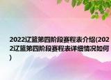 2022辽篮第四阶段赛程表介绍(2022辽篮第四阶段赛程表详细情况如何)