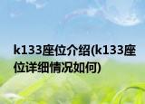 k133座位介绍(k133座位详细情况如何)