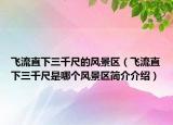 飞流直下三千尺的风景区（飞流直下三千尺是哪个风景区简介介绍）