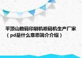 平顶山数码印刷机喷码机生产厂家（pd是什么意思简介介绍）