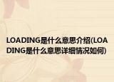 LOADING是什么意思介绍(LOADING是什么意思详细情况如何)