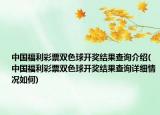 中国福利彩票双色球开奖结果查询介绍(中国福利彩票双色球开奖结果查询详细情况如何)