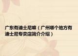 广东有迪士尼嘛（广州哪个地方有迪士尼专卖店简介介绍）