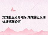 灿烂的近义词介绍(灿烂的近义词详细情况如何)