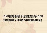 DNF账号买哪个比较好介绍(DNF账号买哪个比较好详细情况如何)
