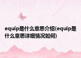equip是什么意思介绍(equip是什么意思详细情况如何)