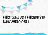 科比什么队几号（科比是哪个球队的几号简介介绍）