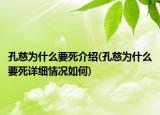 孔慈为什么要死介绍(孔慈为什么要死详细情况如何)