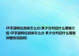 CF手游段位具体怎么分(多少分对应什么等级介绍 CF手游段位具体怎么分 多少分对应什么等级详细情况如何)