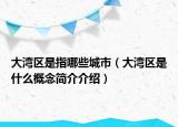 大湾区是指哪些城市（大湾区是什么概念简介介绍）