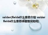 valder(fields什么意思介绍 valder fields什么意思详细情况如何)