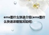 ems是什么快递介绍(ems是什么快递详细情况如何)