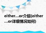 either…or介绍(either…or详细情况如何)