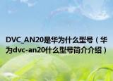 DVC_AN20是华为什么型号（华为dvc-an20什么型号简介介绍）