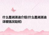 什么是润滑油介绍(什么是润滑油详细情况如何)