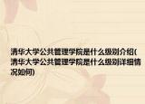清华大学公共管理学院是什么级别介绍(清华大学公共管理学院是什么级别详细情况如何)