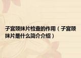 子宫颈抹片检查的作用（子宫颈抹片是什么简介介绍）