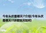 今年头伏是哪天!?介绍(今年头伏是哪天!?详细情况如何)