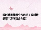 顺时针是往哪个方向呢（顺时针是哪个方向简介介绍）