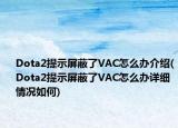 Dota2提示屏蔽了VAC怎么办介绍(Dota2提示屏蔽了VAC怎么办详细情况如何)
