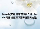 bleach(死神 哪里可以看介绍 bleach 死神 哪里可以看详细情况如何)