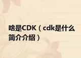 啥是CDK（cdk是什么简介介绍）