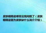 皮肤粗糙是哪里出现问题了（皮肤粗糙是因为皮肤缺什么简介介绍）